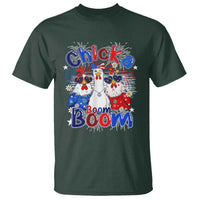 Funny Patriotic Chickens 4th of July Fireworks T Shirt Retro Chicka Boom Boom Hen Rooster Chick Graphic