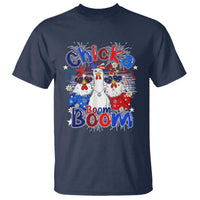 Funny Patriotic Chickens 4th of July Fireworks T Shirt Retro Chicka Boom Boom Hen Rooster Chick Graphic