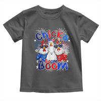 Funny Patriotic Chickens 4th of July Fireworks Toddler T Shirt Retro Chicka Boom Boom Hen Rooster Chick Graphic