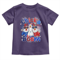 Funny Patriotic Chickens 4th of July Fireworks Toddler T Shirt Retro Chicka Boom Boom Hen Rooster Chick Graphic