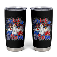 Funny Patriotic Chickens 4th of July Fireworks Tumbler Cup Retro Chicka Boom Boom Hen Rooster Chick Graphic