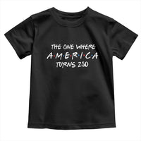 The One Where America Turns 250 Funny Sitcom Parody Toddler T Shirt Red White and Blue Dots Retro TV Show Semiquincentennial