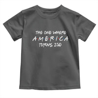 The One Where America Turns 250 Funny Sitcom Parody Toddler T Shirt Red White and Blue Dots Retro TV Show Semiquincentennial