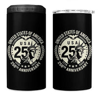 USA 250th Anniversary Statue of Liberty Vintage Crest 4 in 1 Can Cooler Tumbler Celebrating Freedom 1776 to 2026 Semiquincentennial