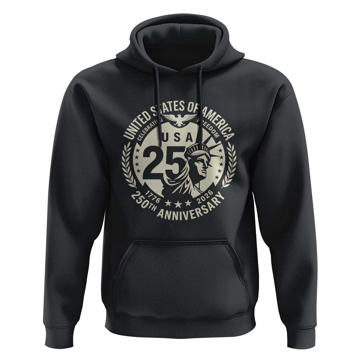 USA 250th Anniversary Statue of Liberty Vintage Crest Hoodie Celebrating Freedom 1776 to 2026 Semiquincentennial
