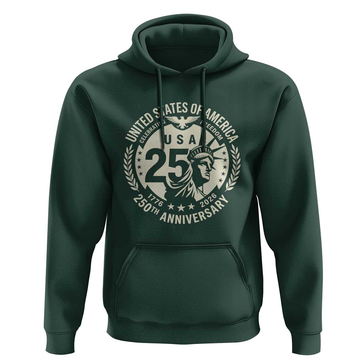 USA 250th Anniversary Statue of Liberty Vintage Crest Hoodie Celebrating Freedom 1776 to 2026 Semiquincentennial
