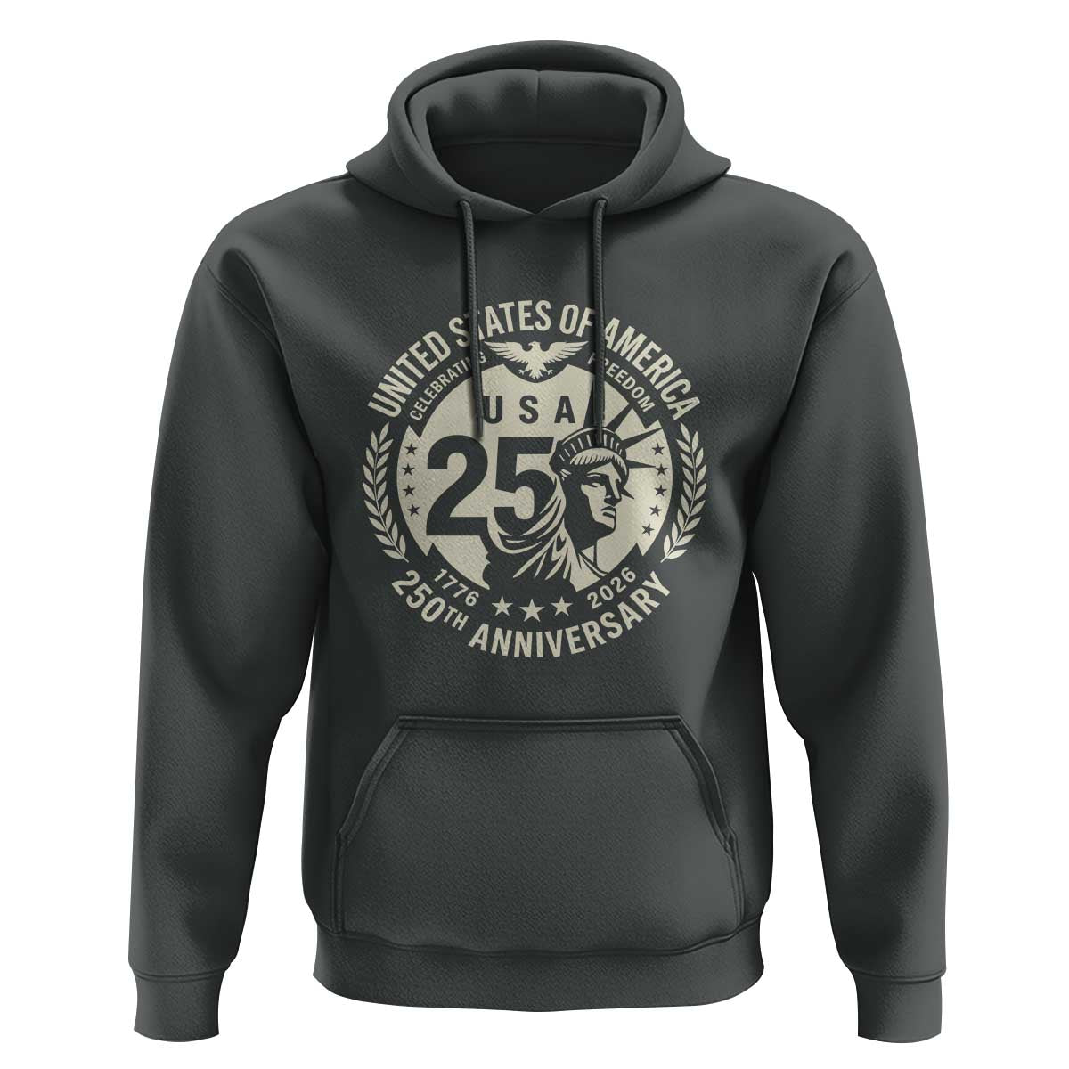 USA 250th Anniversary Statue of Liberty Vintage Crest Hoodie Celebrating Freedom 1776 to 2026 Semiquincentennial