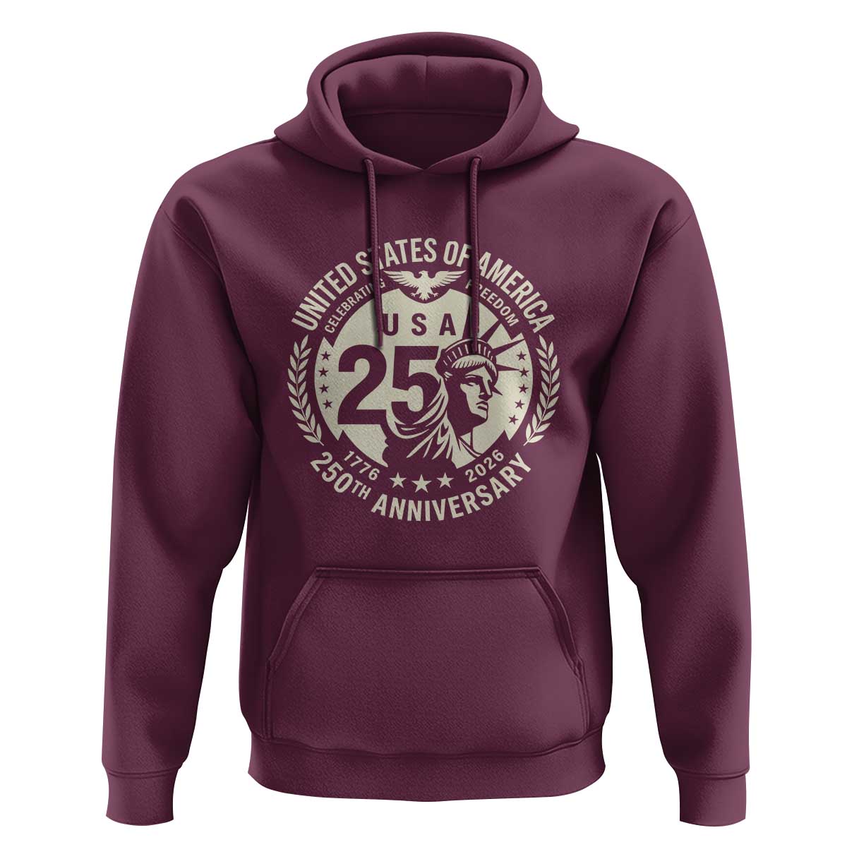 USA 250th Anniversary Statue of Liberty Vintage Crest Hoodie Celebrating Freedom 1776 to 2026 Semiquincentennial