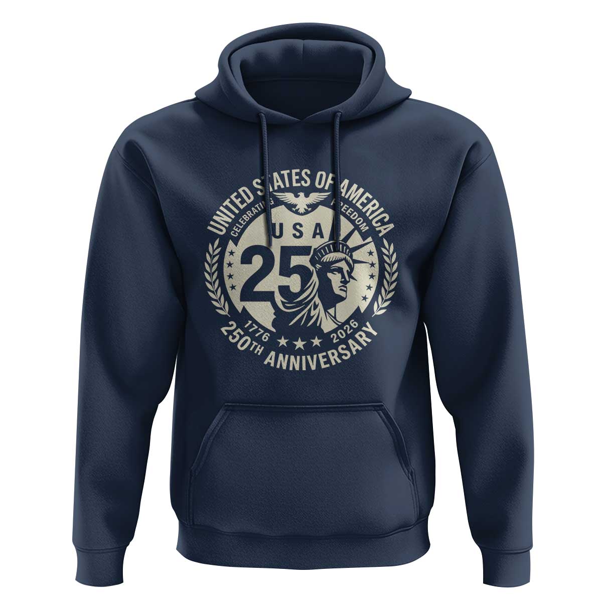 USA 250th Anniversary Statue of Liberty Vintage Crest Hoodie Celebrating Freedom 1776 to 2026 Semiquincentennial