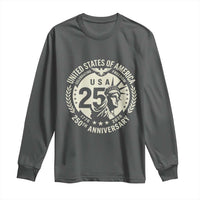 USA 250th Anniversary Statue of Liberty Vintage Crest Long Sleeve Shirt Celebrating Freedom 1776 to 2026 Semiquincentennial