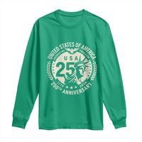 USA 250th Anniversary Statue of Liberty Vintage Crest Long Sleeve Shirt Celebrating Freedom 1776 to 2026 Semiquincentennial