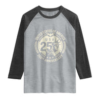 USA 250th Anniversary Statue of Liberty Vintage Crest Raglan Shirt Celebrating Freedom 1776 to 2026 Semiquincentennial