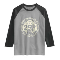 USA 250th Anniversary Statue of Liberty Vintage Crest Raglan Shirt Celebrating Freedom 1776 to 2026 Semiquincentennial