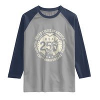 USA 250th Anniversary Statue of Liberty Vintage Crest Raglan Shirt Celebrating Freedom 1776 to 2026 Semiquincentennial