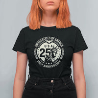 USA 250th Anniversary Statue of Liberty Vintage Crest T Shirt For Women Celebrating Freedom 1776 to 2026 Semiquincentennial