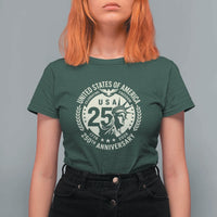 USA 250th Anniversary Statue of Liberty Vintage Crest T Shirt For Women Celebrating Freedom 1776 to 2026 Semiquincentennial