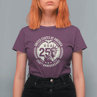USA 250th Anniversary Statue of Liberty Vintage Crest T Shirt For Women Celebrating Freedom 1776 to 2026 Semiquincentennial