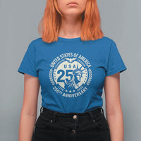 USA 250th Anniversary Statue of Liberty Vintage Crest T Shirt For Women Celebrating Freedom 1776 to 2026 Semiquincentennial
