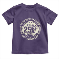 USA 250th Anniversary Statue of Liberty Vintage Crest Toddler T Shirt Celebrating Freedom 1776 to 2026 Semiquincentennial
