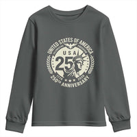 USA 250th Anniversary Statue of Liberty Vintage Crest Youth Sweatshirt Celebrating Freedom 1776 to 2026 Semiquincentennial