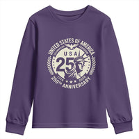 USA 250th Anniversary Statue of Liberty Vintage Crest Youth Sweatshirt Celebrating Freedom 1776 to 2026 Semiquincentennial