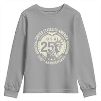 USA 250th Anniversary Statue of Liberty Vintage Crest Youth Sweatshirt Celebrating Freedom 1776 to 2026 Semiquincentennial