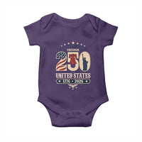 250 Years of Freedom Liberty Bell and Statue of Liberty Graphic Baby Onesie 1776 2026 US Pride American Flag Graphic Emblem