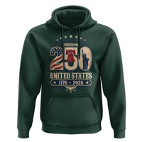 250 Years of Freedom Liberty Bell and Statue of Liberty Graphic Hoodie 1776 2026 US Pride American Flag Graphic Emblem
