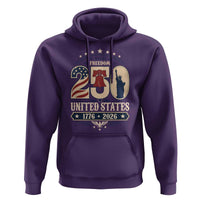 250 Years of Freedom Liberty Bell and Statue of Liberty Graphic Hoodie 1776 2026 US Pride American Flag Graphic Emblem