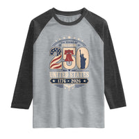 250 Years of Freedom Liberty Bell and Statue of Liberty Graphic Raglan Shirt 1776 2026 US Pride American Flag Graphic Emblem