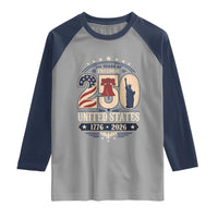250 Years of Freedom Liberty Bell and Statue of Liberty Graphic Raglan Shirt 1776 2026 US Pride American Flag Graphic Emblem