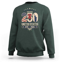 250 Years of Freedom Liberty Bell and Statue of Liberty Graphic Sweatshirt 1776 2026 US Pride American Flag Graphic Emblem