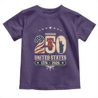 250 Years of Freedom Liberty Bell and Statue of Liberty Graphic Toddler T Shirt 1776 2026 US Pride American Flag Graphic Emblem