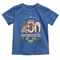250 Years of Freedom Liberty Bell and Statue of Liberty Graphic Toddler T Shirt 1776 2026 US Pride American Flag Graphic Emblem