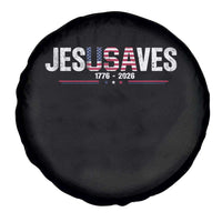 Jesus Saves USA Semiquincentennial 1776 2026 Spare Tire Cover Patriotic Christian Faith USA 250 Years of Freedom