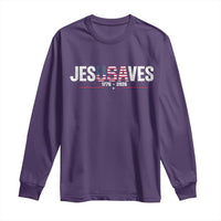 Jesus Saves USA Semiquincentennial 1776 2026 Long Sleeve Shirt Patriotic Christian Faith USA 250 Years of Freedom