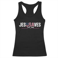 Jesus Saves USA Semiquincentennial 1776 2026 Racerback Tank Top Patriotic Christian Faith USA 250 Years of Freedom
