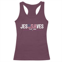 Jesus Saves USA Semiquincentennial 1776 2026 Racerback Tank Top Patriotic Christian Faith USA 250 Years of Freedom
