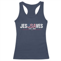 Jesus Saves USA Semiquincentennial 1776 2026 Racerback Tank Top Patriotic Christian Faith USA 250 Years of Freedom
