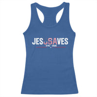 Jesus Saves USA Semiquincentennial 1776 2026 Racerback Tank Top Patriotic Christian Faith USA 250 Years of Freedom
