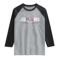 Jesus Saves USA Semiquincentennial 1776 2026 Raglan Shirt Patriotic Christian Faith USA 250 Years of Freedom