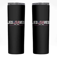 Jesus Saves USA Semiquincentennial 1776 2026 Skinny Tumbler Patriotic Christian Faith USA 250 Years of Freedom