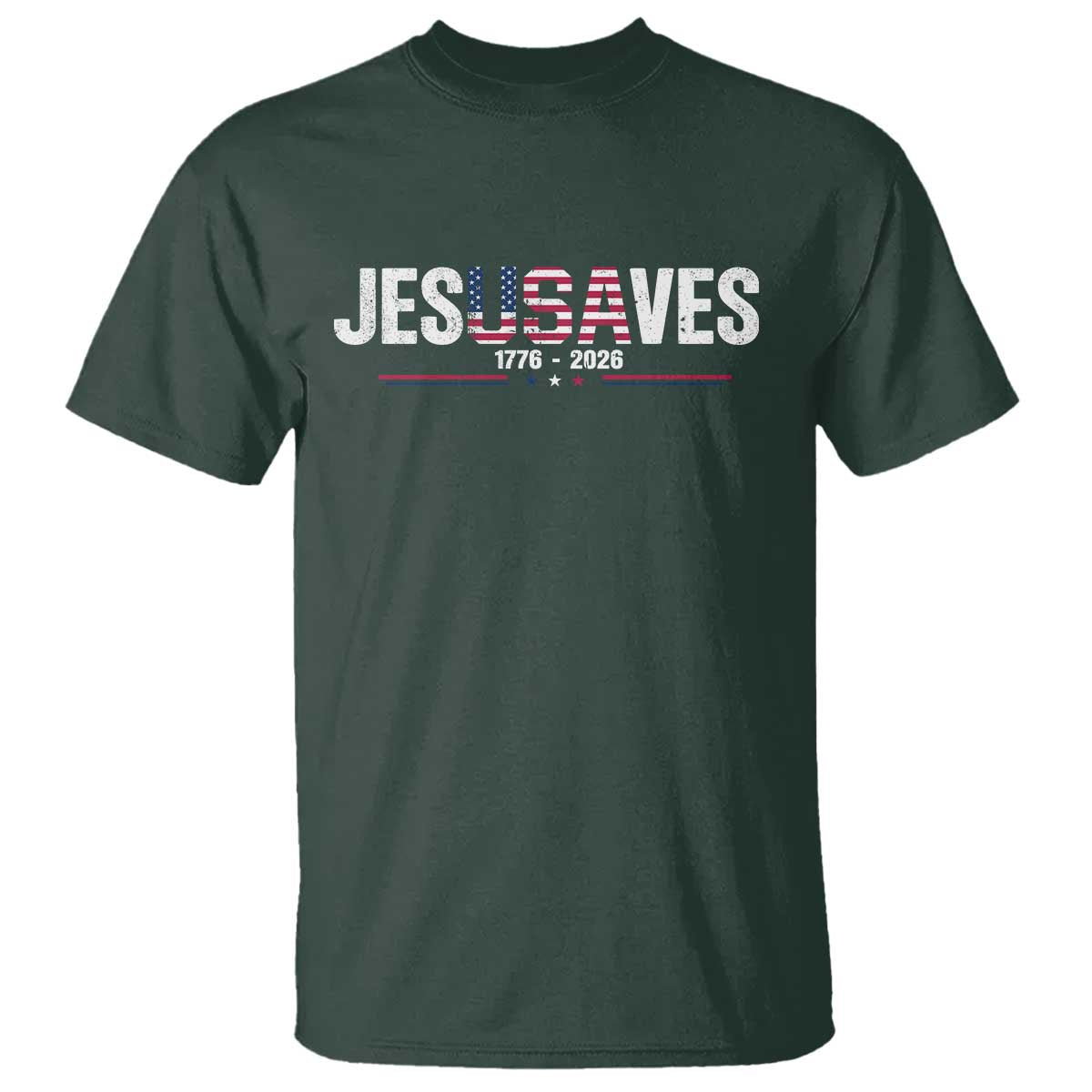 Jesus Saves USA Semiquincentennial 1776 2026 T Shirt Patriotic Christian Faith USA 250 Years of Freedom