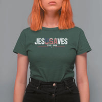 Jesus Saves USA Semiquincentennial 1776 2026 T Shirt For Women Patriotic Christian Faith USA 250 Years of Freedom
