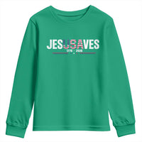 Jesus Saves USA Semiquincentennial 1776 2026 Youth Sweatshirt Patriotic Christian Faith USA 250 Years of Freedom