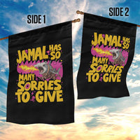 Jamal Has So Many Sorries To Give Garden Flag Funny Fire Breathing Hammerhead Shark Gamer