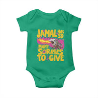 Jamal Has So Many Sorries To Give Baby Onesie Funny Fire Breathing Hammerhead Shark Gamer