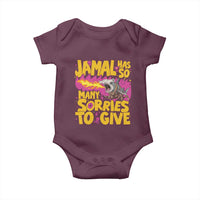 Jamal Has So Many Sorries To Give Baby Onesie Funny Fire Breathing Hammerhead Shark Gamer
