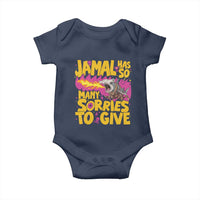 Jamal Has So Many Sorries To Give Baby Onesie Funny Fire Breathing Hammerhead Shark Gamer