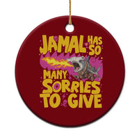 Jamal Has So Many Sorries To Give Ceramic Ornament Funny Fire Breathing Hammerhead Shark Gamer